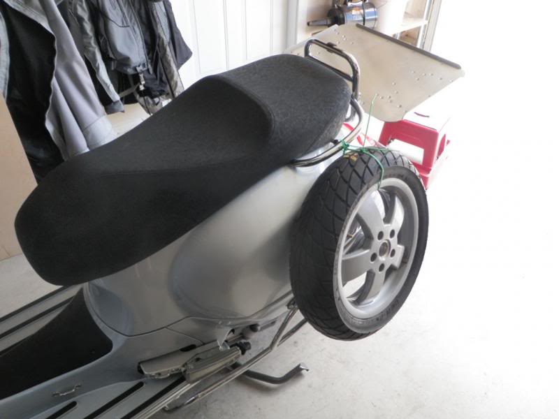 Spare tire carrier for the Vespa GTS stepbystep walk thru Adventure