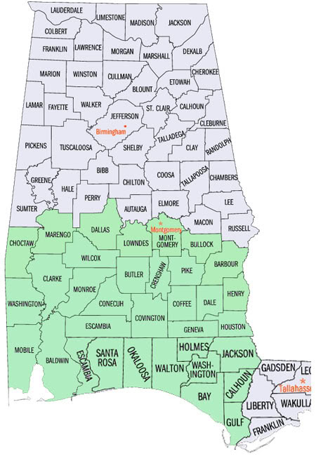 Map Of Southern Alabama South Alabama Tag-O-Rama (Including Nw Florida) | Adventure Rider