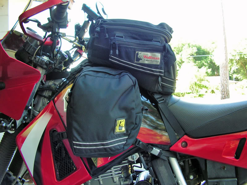 Please show your KLR tankbag Adventure Rider