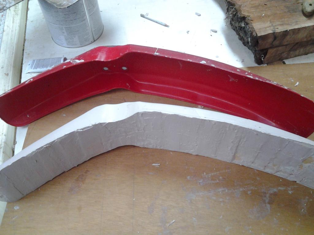 Making a fiberglass fender Adventure Rider