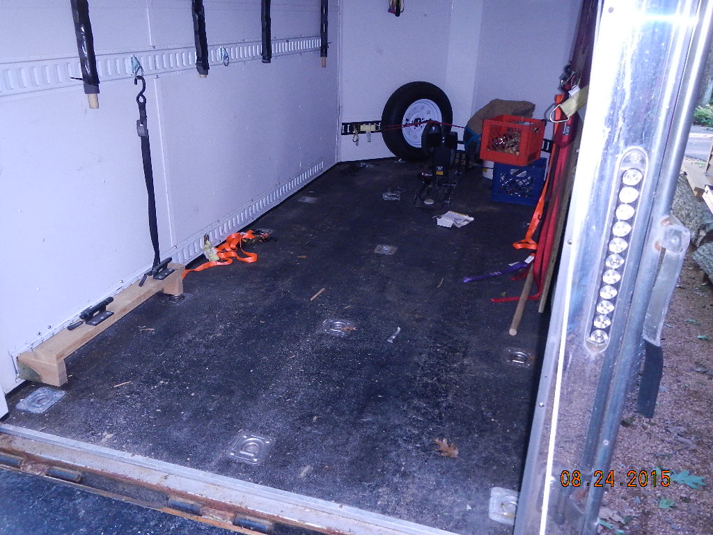 Enclosed trailer floor finishes Adventure Rider