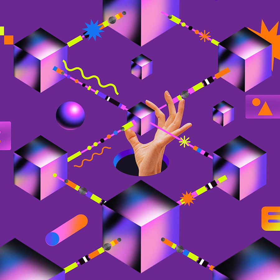 Stage 3: More connections are forming off the cube.