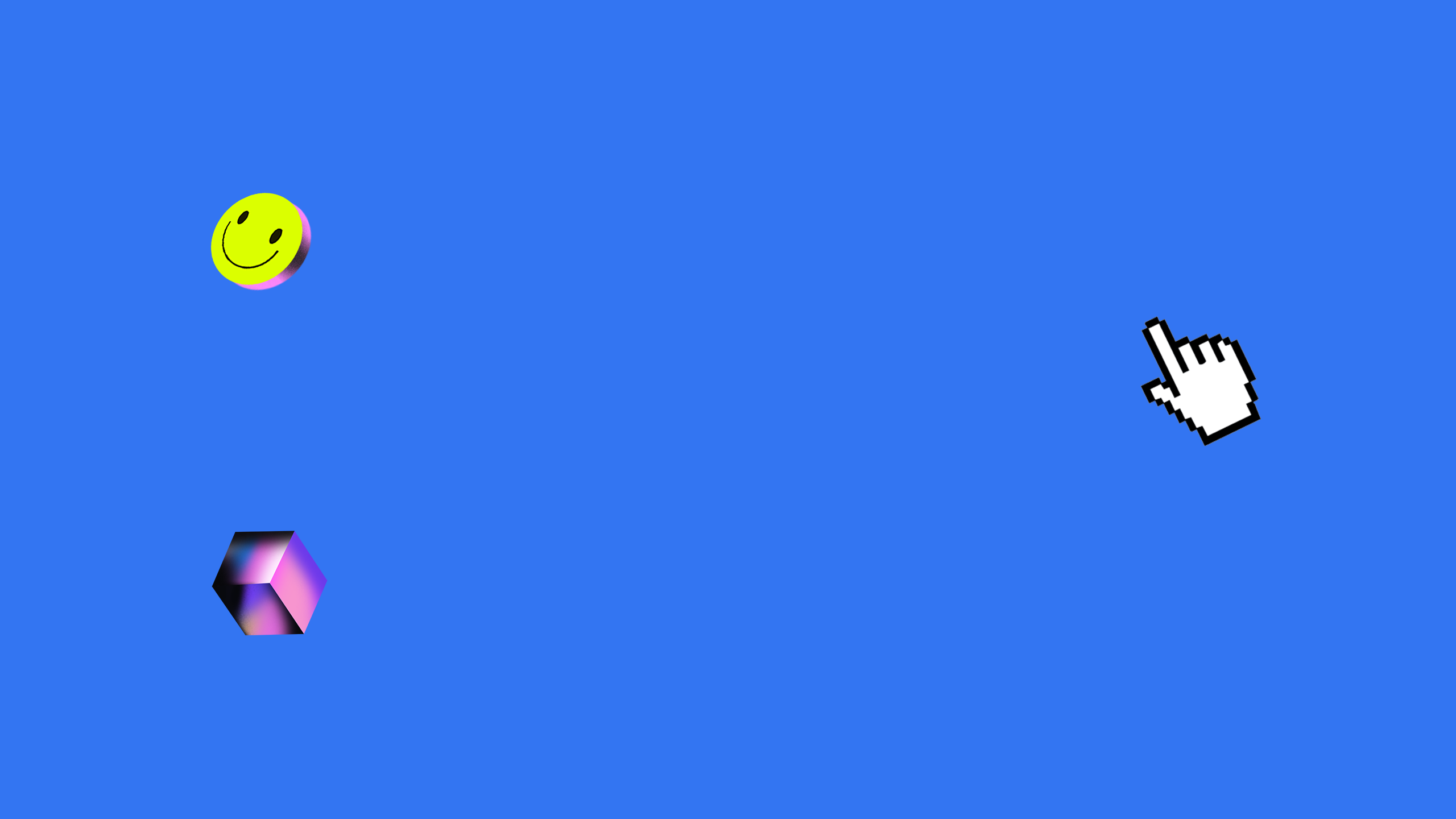 Blue Background with Geometric Shapes