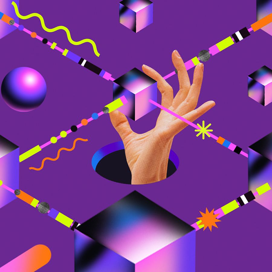 Stage 2: Connections are linking from the cube.