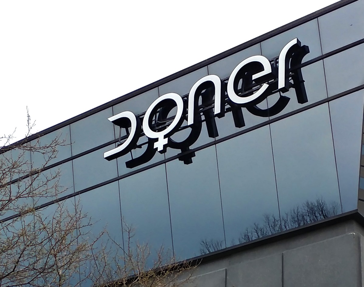 doner sign Doner signage on a building