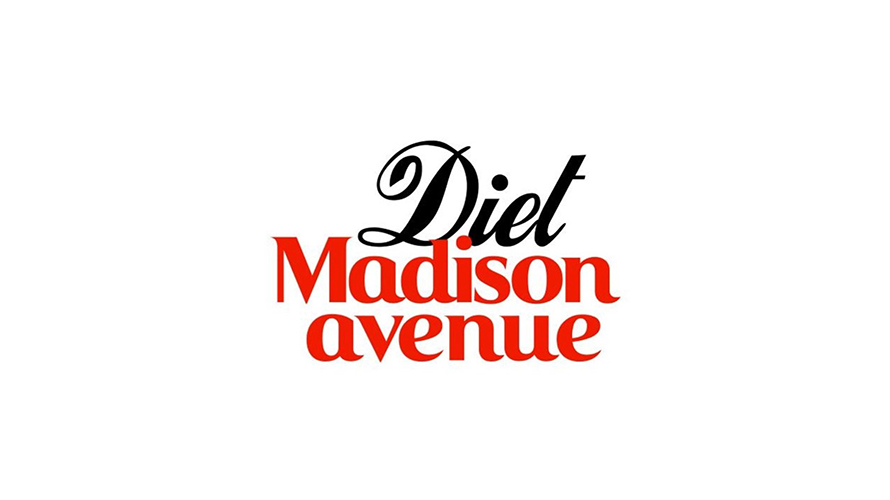 diet-madisonave-ig-CONTENT-2018 Black and red script reading Diet Madison Avenue.