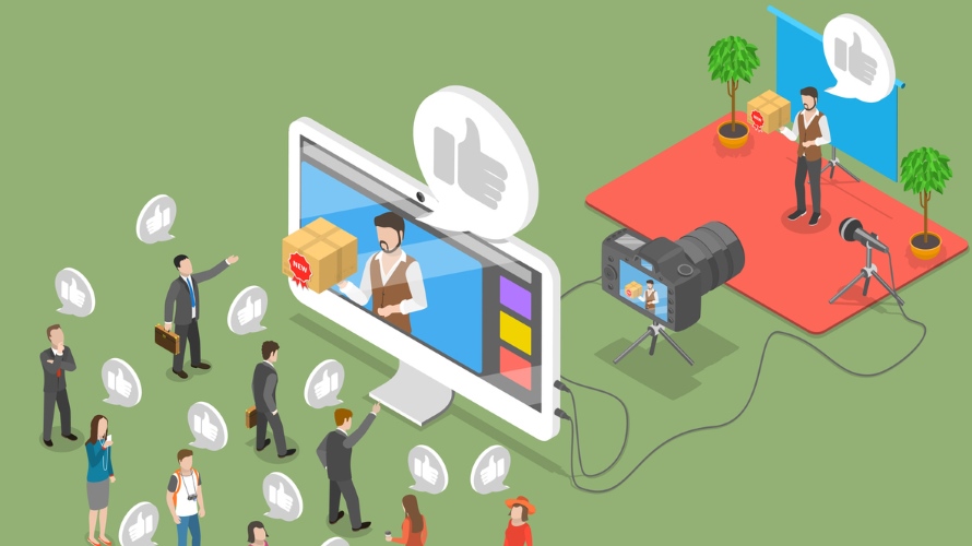 InfluencerMarketingIllustrationOliveBackground