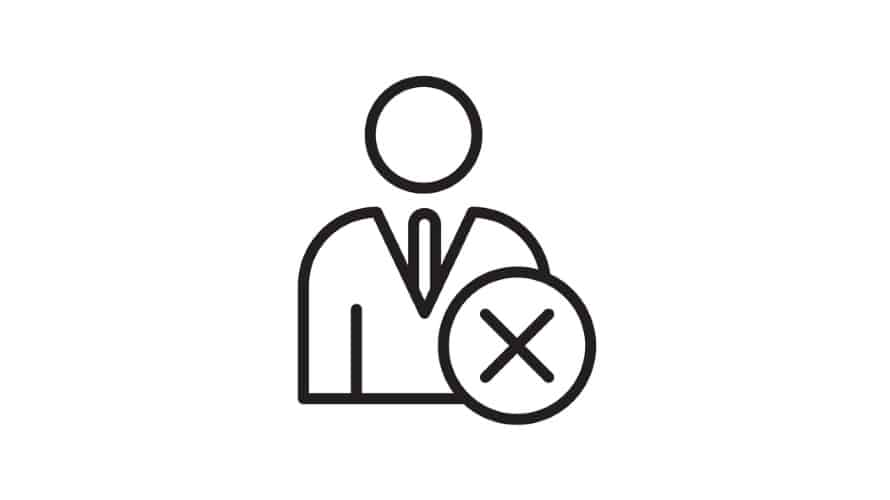 unfollow icon isolated on white background for your web and mobile app design