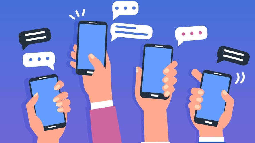 MultipleSmartphonesMultipleConversations