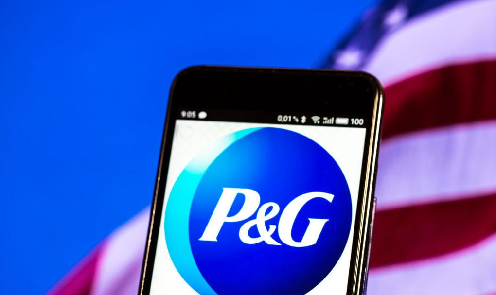 Procter & Gamble logo seen displayed on a smart phone Procter & Gamble logo on a phone