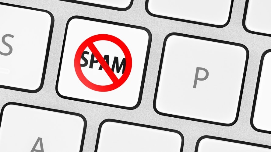 Anti-spam key on computer keyboard.