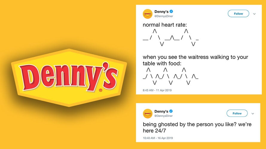 dennys-brand-CONTENT-2019 A split image; on the left is the Denny