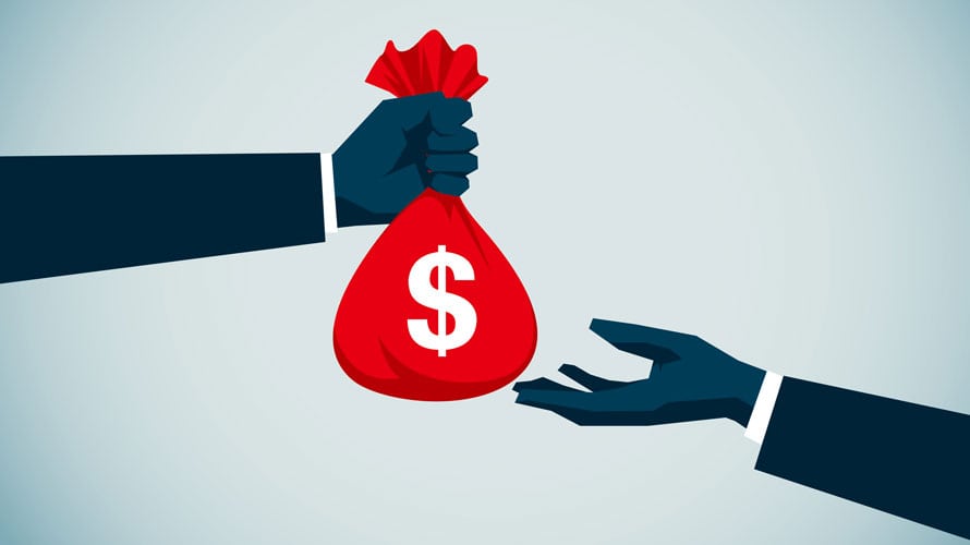ma-rumors-CONTENT-2019 one hand handing over a bag of money to another