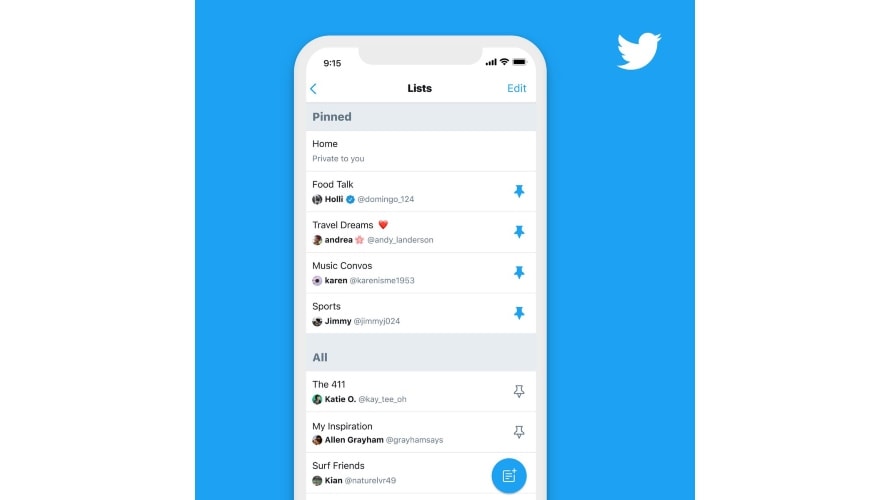 TwitterPinLists
