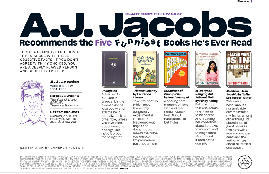 Entertainment Weekly page layout
