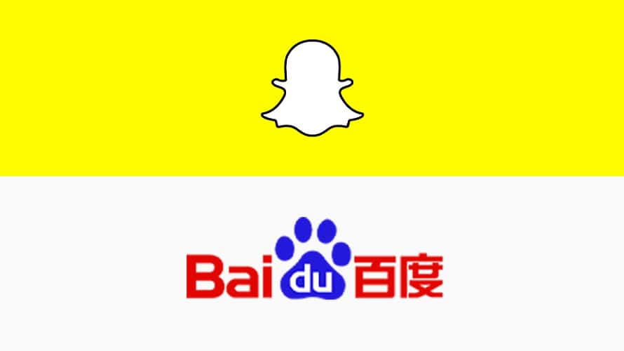 snapchat-baidu-CONTENT-2019 Snapchat and Baidu logos