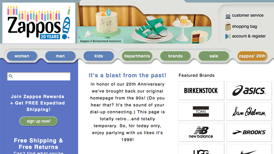 zappos-20th-content-2019 Image showing Zappos
