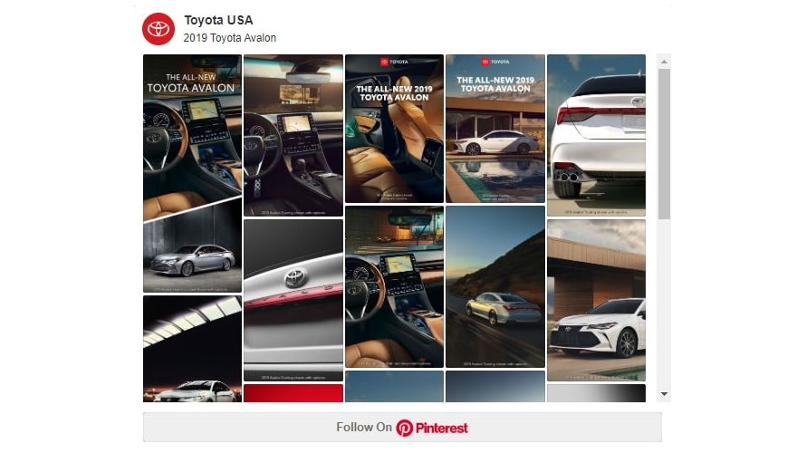 ToyotaAvalonPinterestBoard