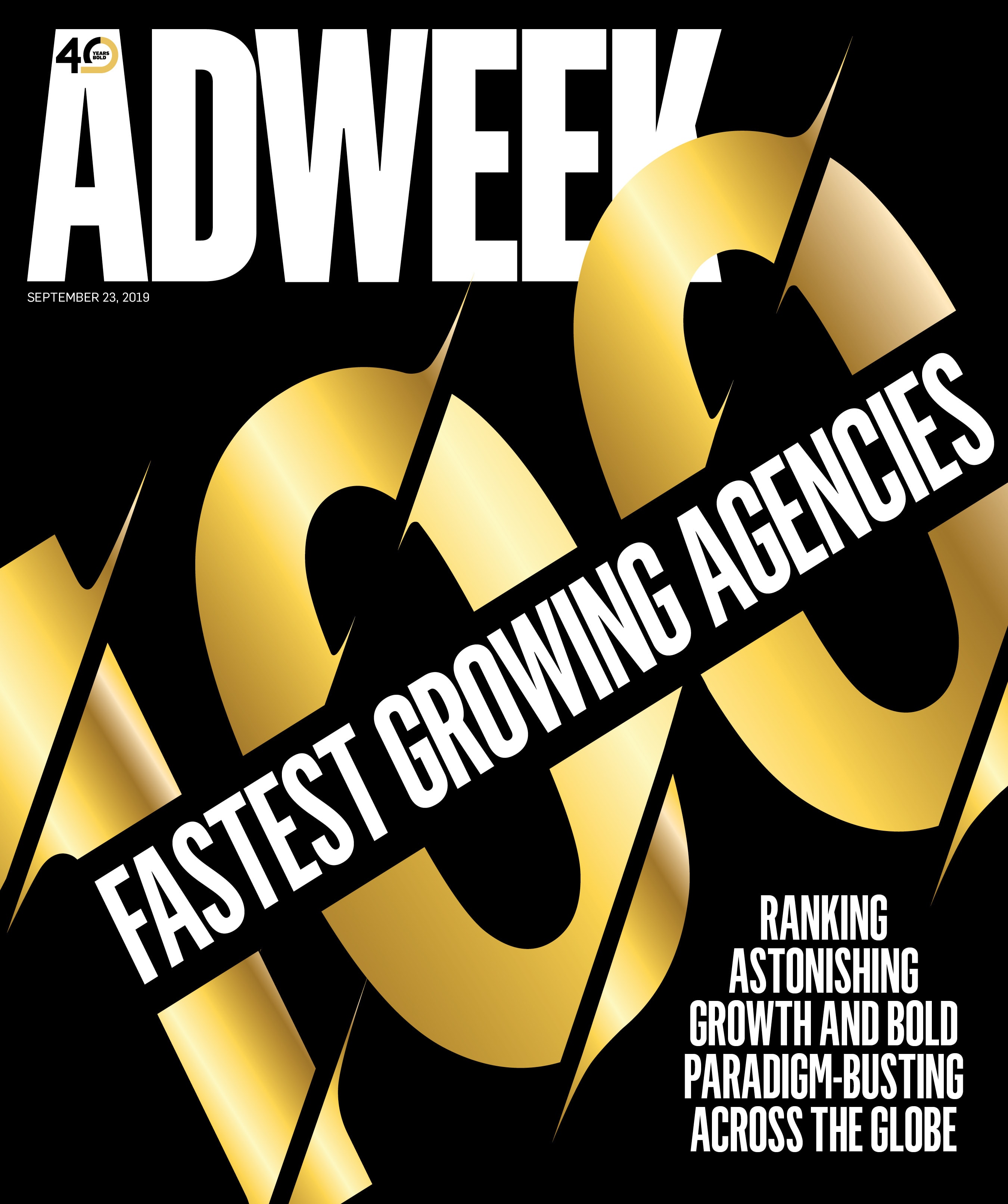 Adweek issue Fastest Growing Agencies 2019 cover Magazine cover