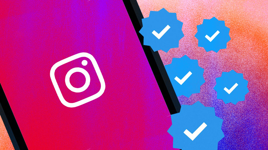 becoming-verified-instagram-CONTENT-2019 Instagram logo and five verified checks.