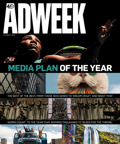 Adweek issue Media Plan of the Year 2019 cover Magazine cover