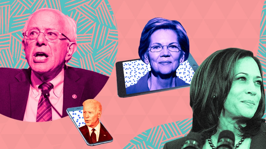 candidates-visual-2020-campaign-CONTENT-2019 Images of Bernie Sanders, Joe Biden, Elizabeth Warren and Kamala Harris