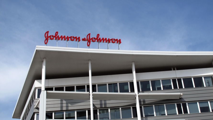 johnson-johnson-pay-drugs-CONTENT-2019 The Johnson & Johnson sign on top of a building