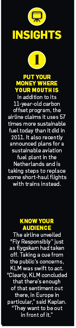 sidebar of insights about KLM
