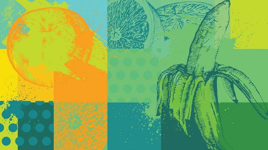 vegan-public-relations-makeover-CONTENT-2019 An apple, grapefruit and banana