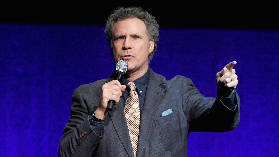 will-ferrell-iheart-media-CONTENT-2019 Will Ferrell speaking with a microphone in his hand