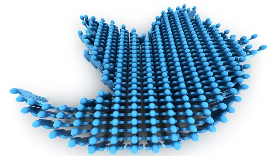 A social media design made from people