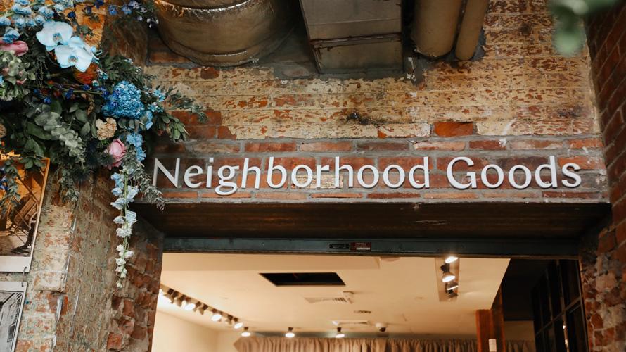 Neighborhood-Goods-NY-Content-2019 Neighborhood Goods entrance signage