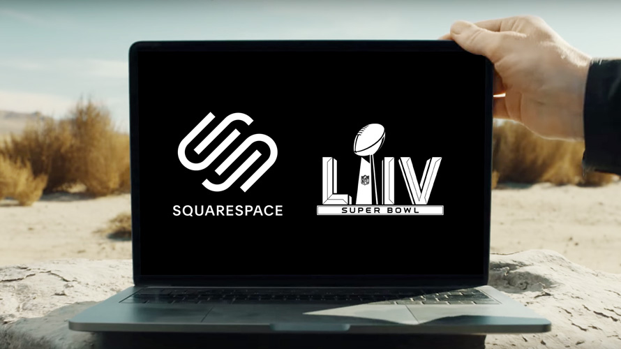squarespace-superbowl-liv-CONTENT-2020 the logos of super bowl LIV and squarespace