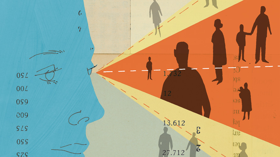 workplace-people-focus-CONTENT-2020 An illustration of a person scanning other people with their left eye
