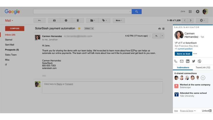 LinkedInSalesNavigatorForGmail