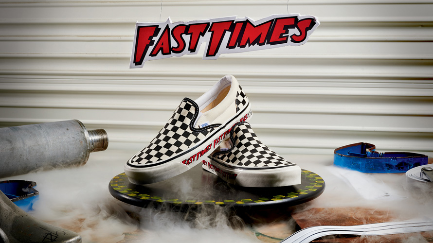 fast-times-vans-checkered-CONTENT-2020 checkerboard vans with Fast Times written above it