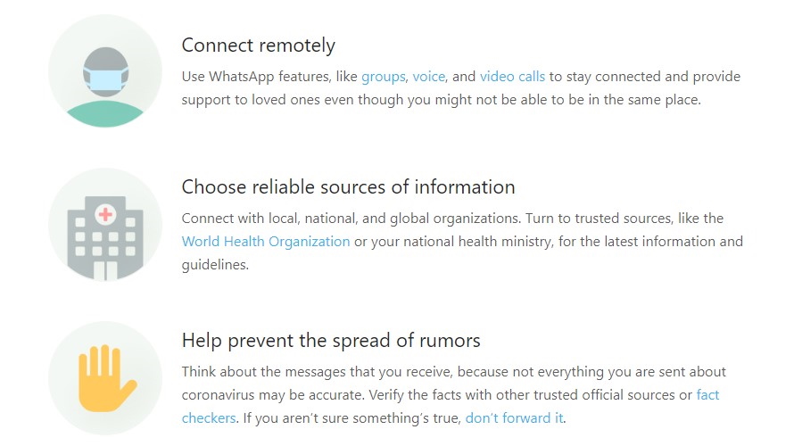 WhatsAppCoronavirusInformationHub