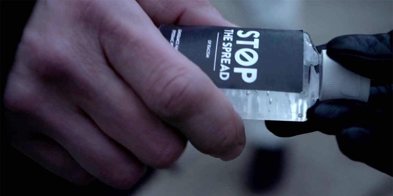 The branded sanitizer.