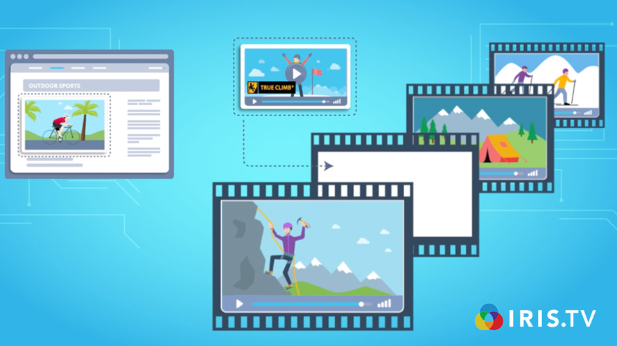 iristv-contextual-video-marketplace-CONTENT-2020 a collage of screens