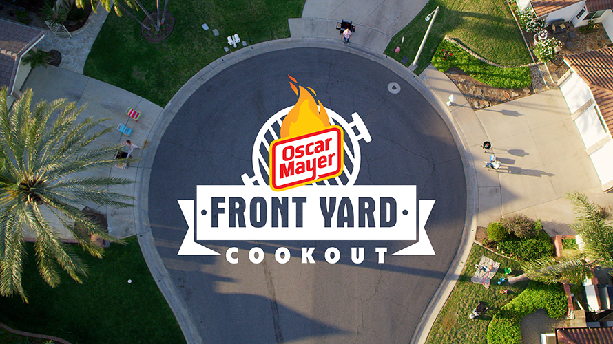 Oscar-Mayer-Front-Yard-Cookout-CONTENT-2020 Oscar Mayer logo over a cul-de-sac