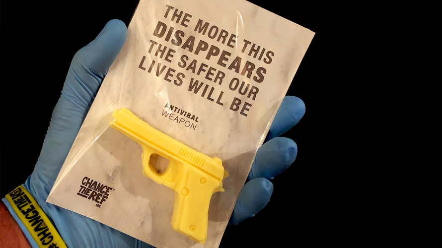 antiviral-weapon-campaign-CONTENT-2020 a gun-shaped soap