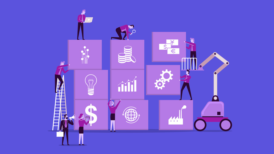 brands-compressing-supply-chain-CONTENT-2020 a stack of purple boxes