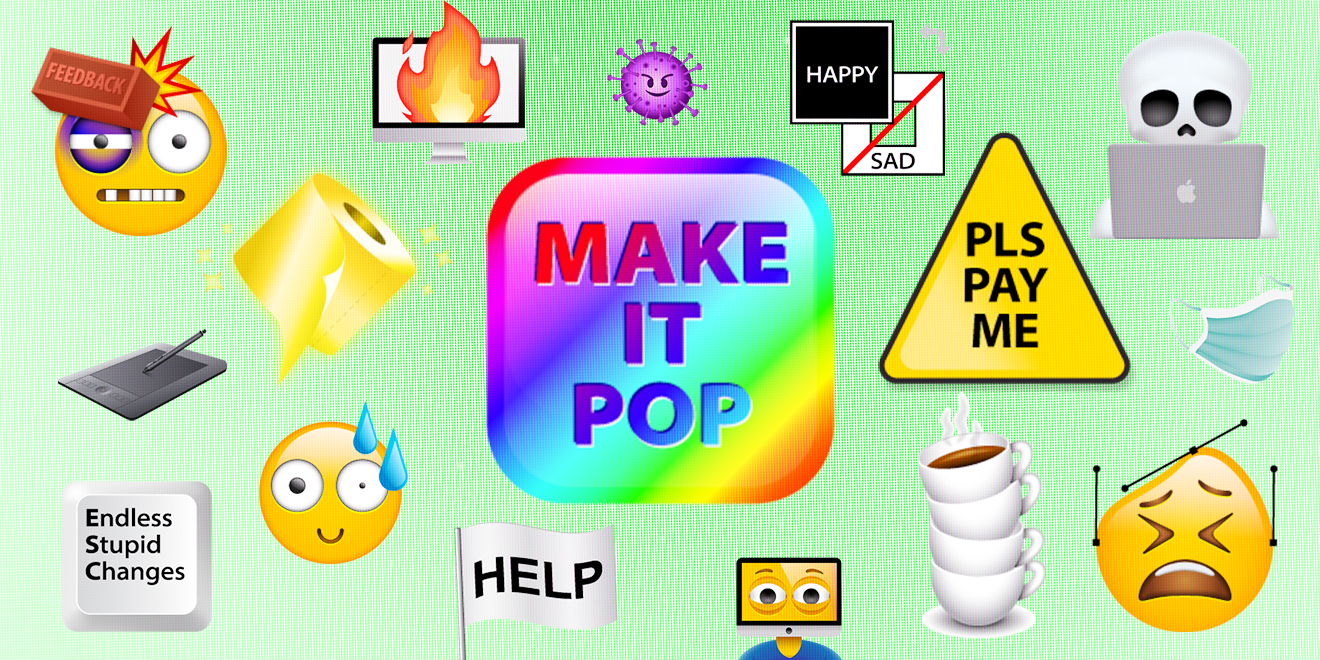 designer-covid-emojis-content-2020 A collage of emojis