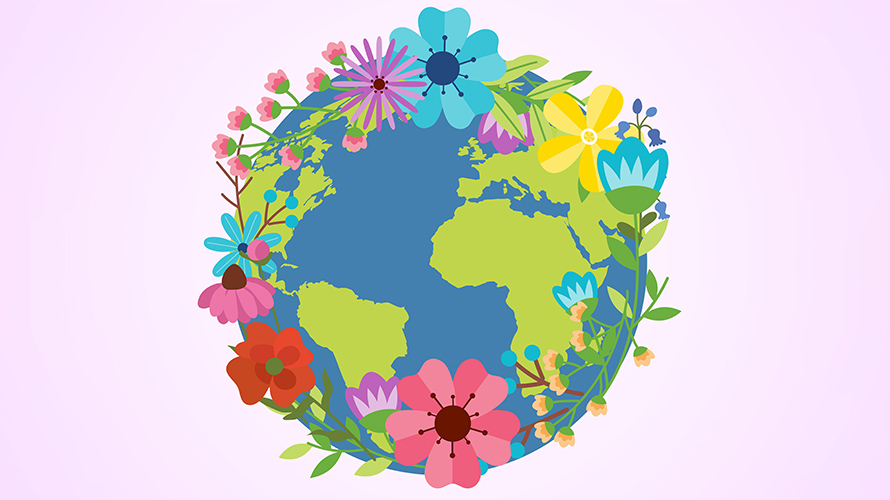 flower-earth-covid-2020 the earth with flowers growing out of it