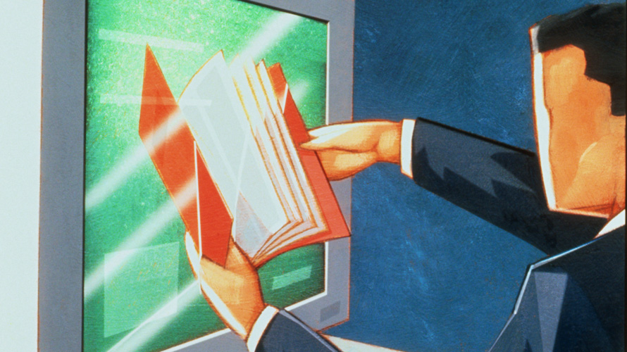 marketing-lessons-learned-coronavirus-CONTENT-2020 Illustration of someone holding a book