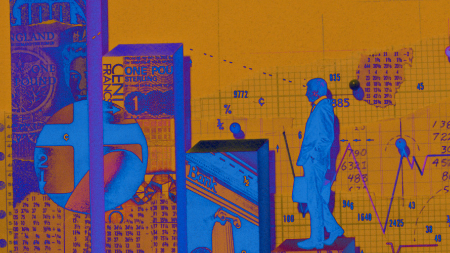 q4-2019-earnings-agencies-CONTENT-2020 a blue and orange background with a man standing in front of a globe and bridge