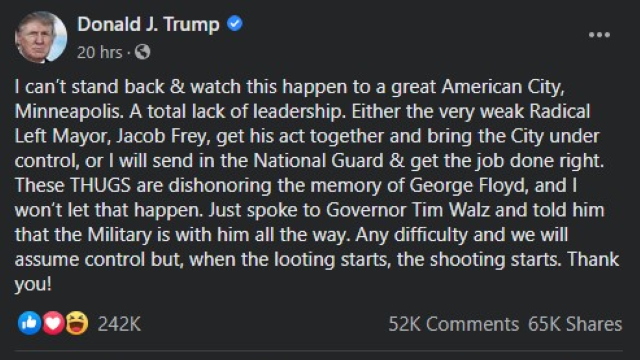 DonaldTrumpLootingShootingFacebook