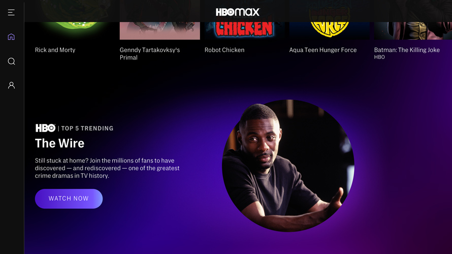 photo of a man in a circle and a television description on the left