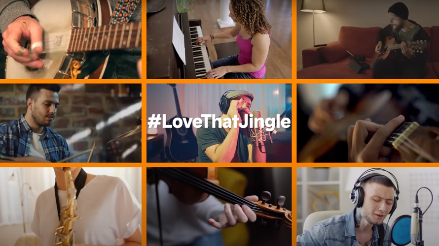 love-that-jingle-popeyes-CONTENT-2020 People playing different instruments with the hashtag #LoveThatJingle in the middle