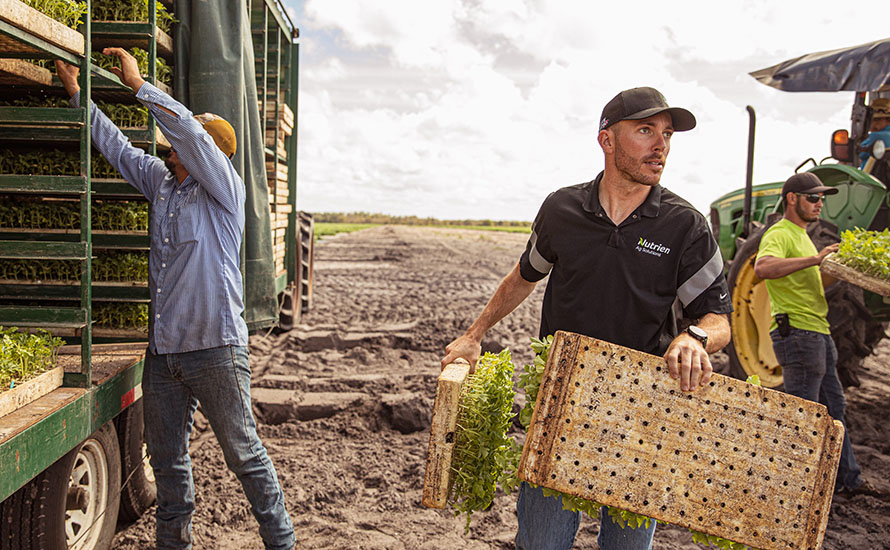 Nutrien-nascar-main farmers doing farm stuff